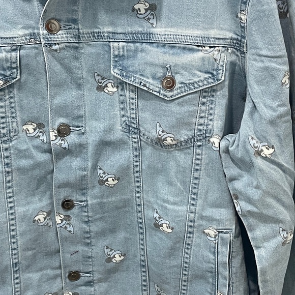 Disney Blue Denim Jacket with Mickey Character Print - Picture 2 of 10